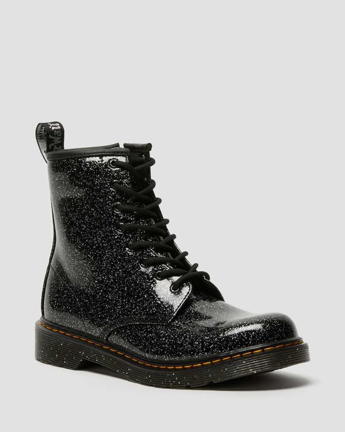 Dr Martens Kids Youth 1460 Glitter Lace Up Boots Black - 63795SDFH